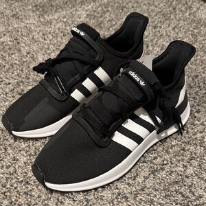 Adidas Black and White Athletic Shoes